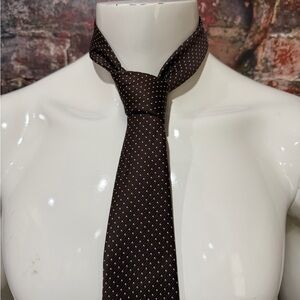 Vintage Stewart Maguire Brown Polka Dot Tie